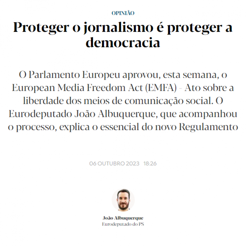 Expresso: Proteger o jornalismo é proteger a democracia