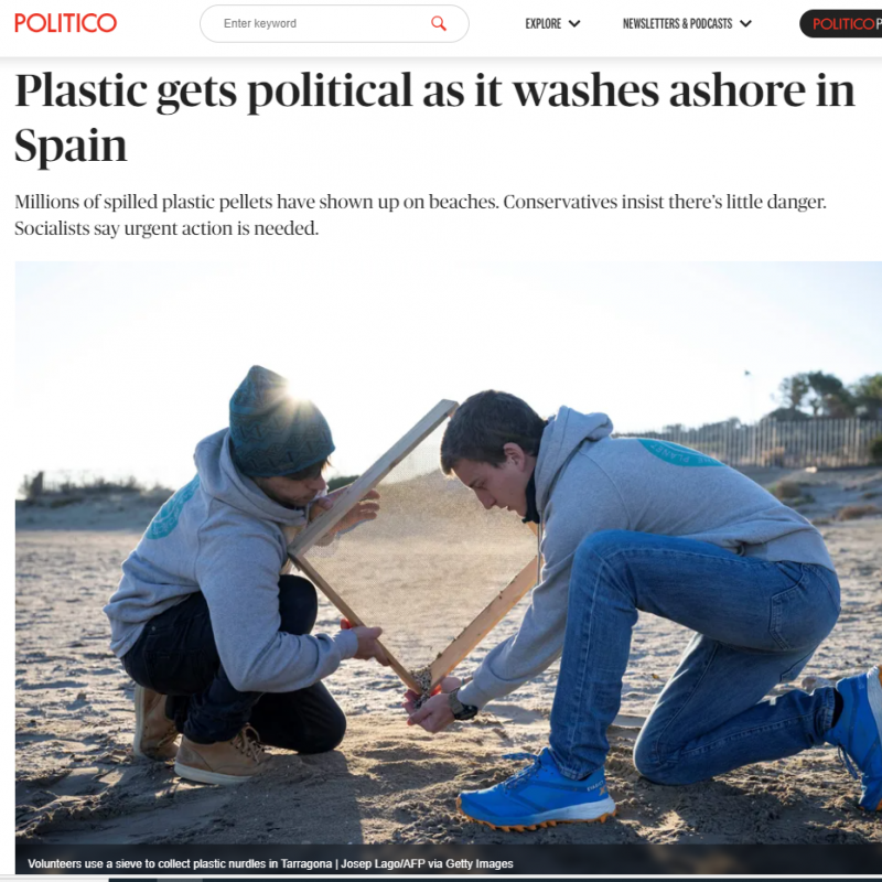 Politico: Plastic gets political as it washes ashore in Spain