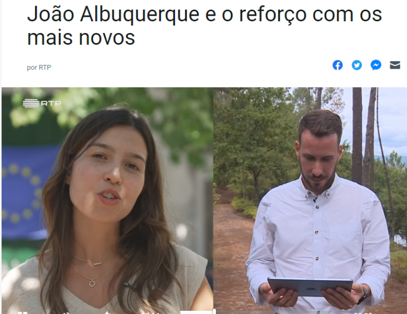 RTP: João Albuquerque e o reforço com os mais novos